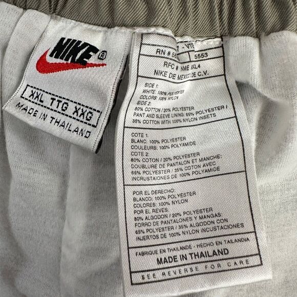 Vintage 90's Nike Button Down Athletic Pant Khaki Size XXL - Picture 9 of 9